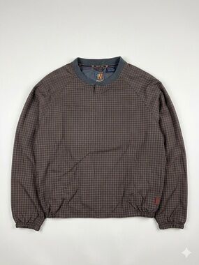 VTG Sunice Fletcher Golf Plaid Windshirt Pullover - Men’s Medium